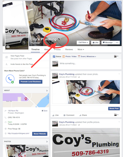 optimized local facebook page